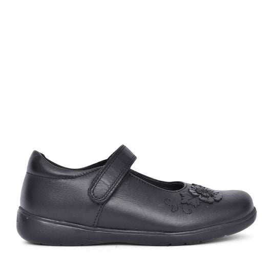 Girls Wish Black Leather Mary Jane In Kids F-FIt