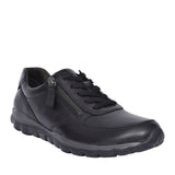 Ladies 96.968 Laced Trainer In Blk Leather