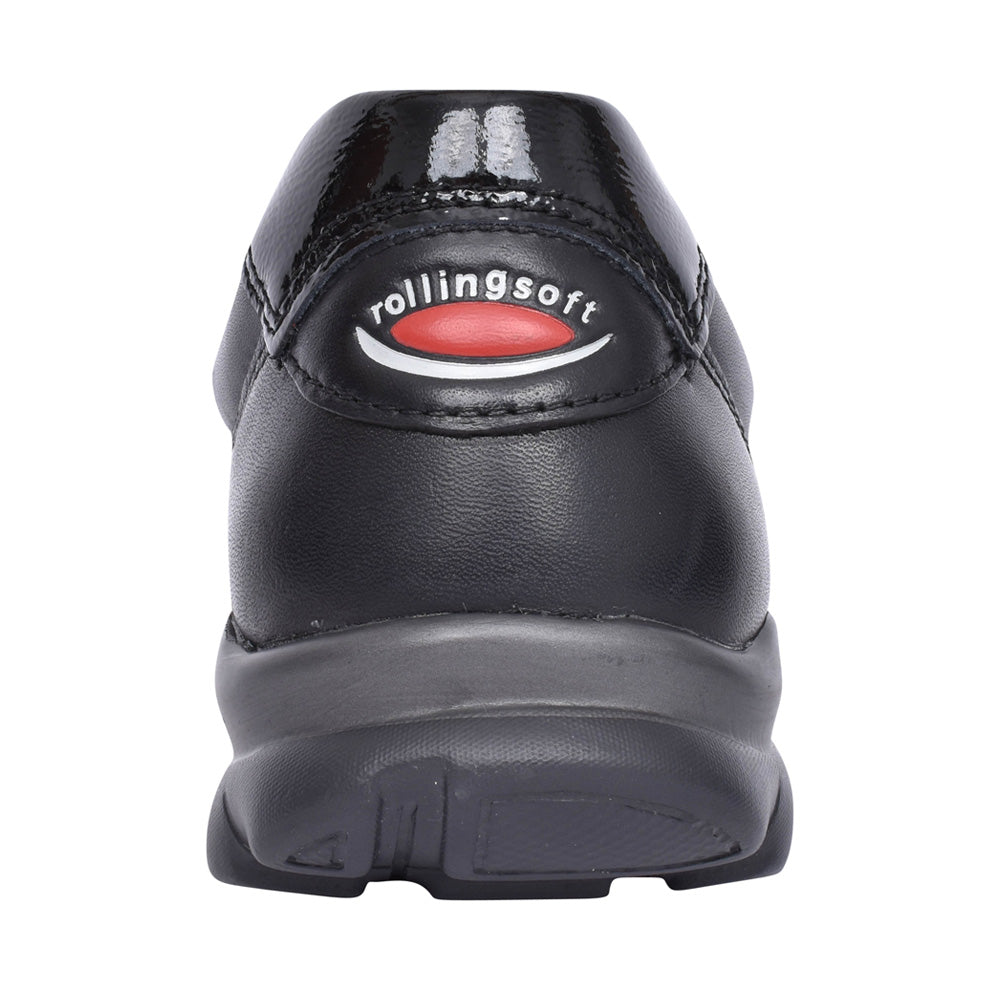Ladies 96.968 Laced Trainer In Blk Leather