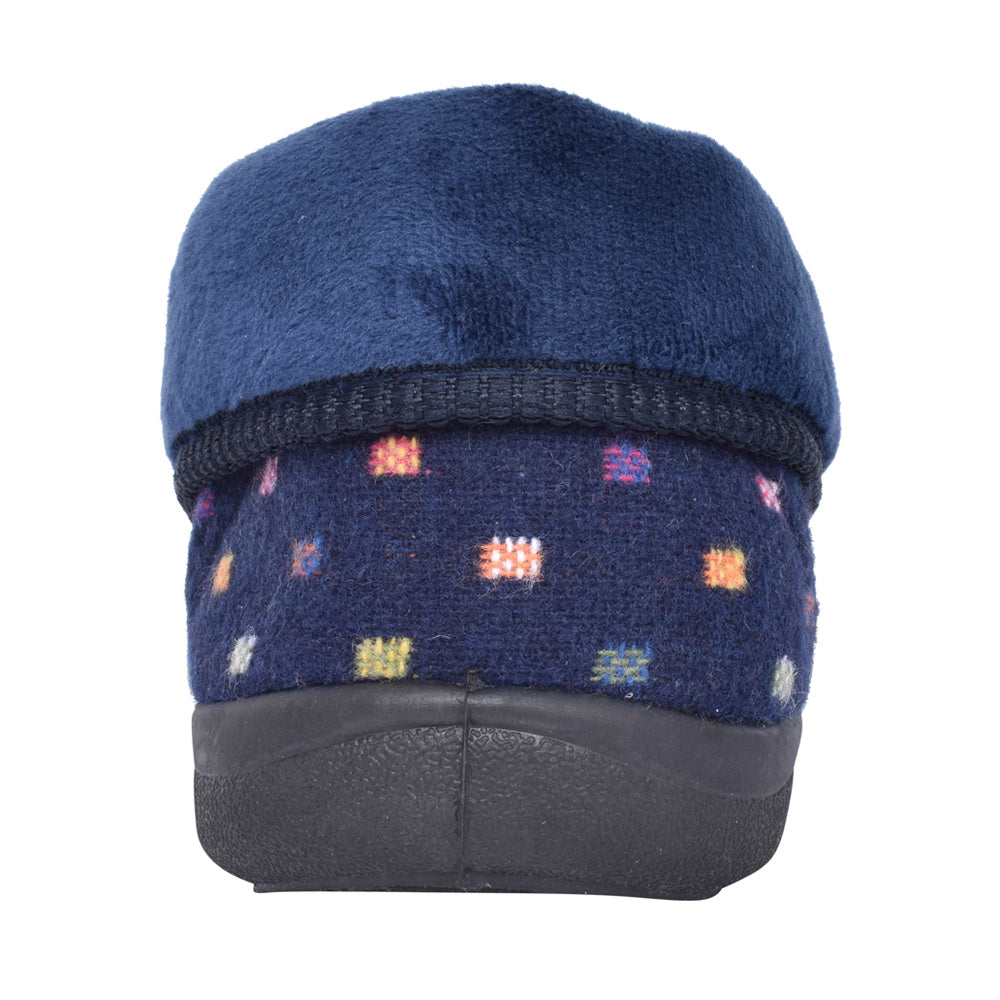 Ladies Mellow Fold Slipper In Navy