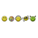 Smiley 5 Pack Jibbitz Charms In Multi-colour