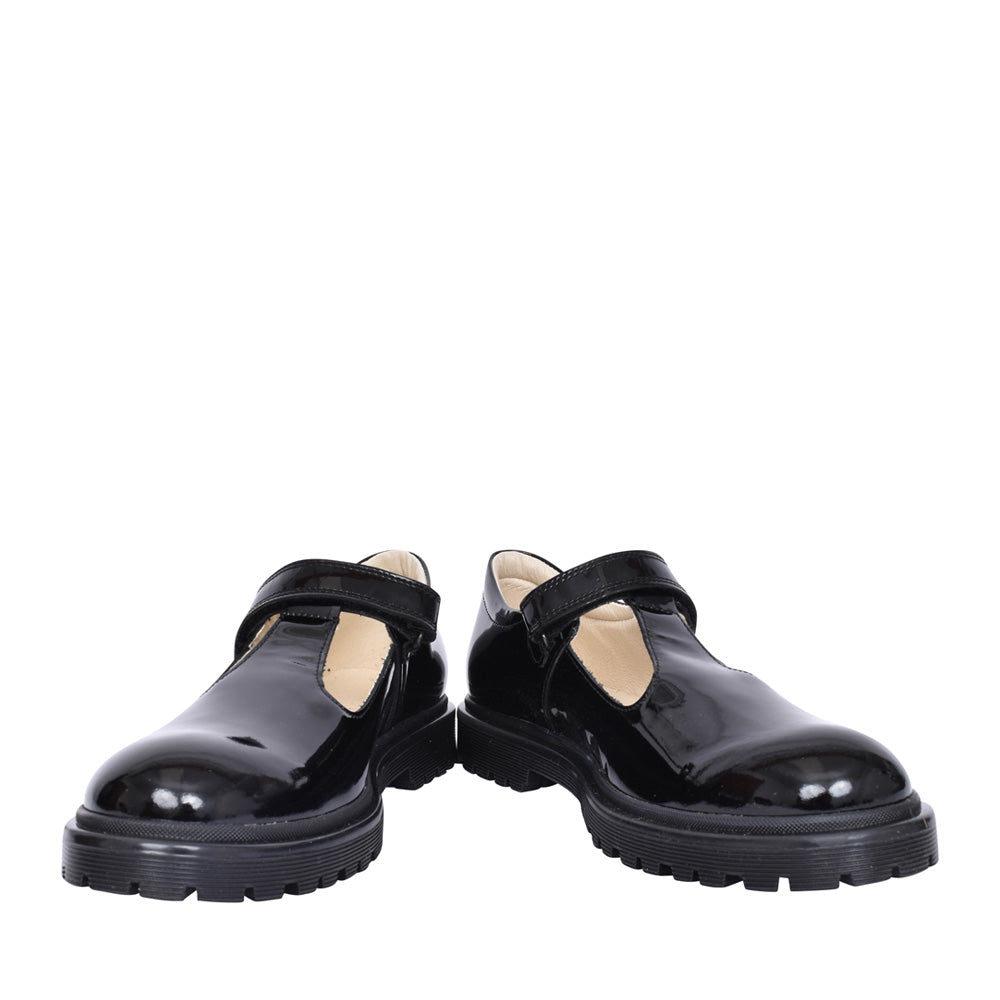 Girls Lea G3140113-1 Patent T-bar Shoe In Blk Patent