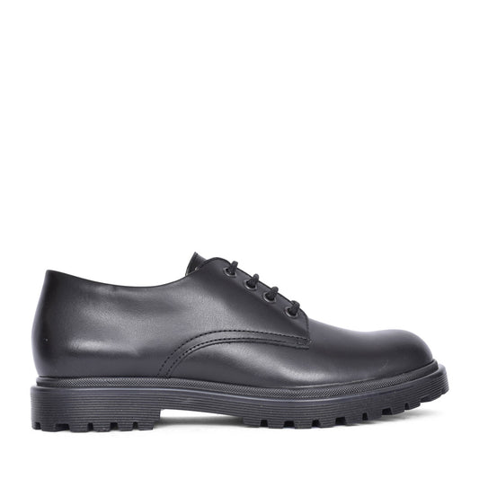 Girls Lea G4130077-1 Leather Laced Brogue In Blk Leather