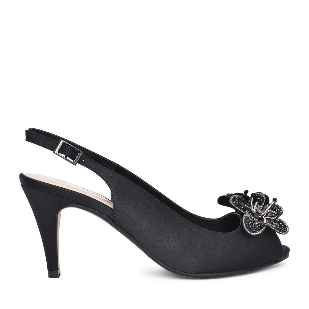 Ladies Flr039 Ankara  Sling-back Heel In Black