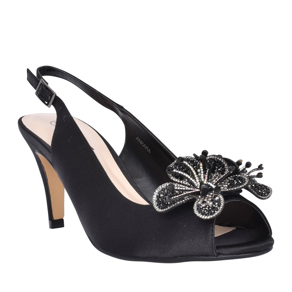 Ladies Flr039 Ankara  Sling-back Heel In Black
