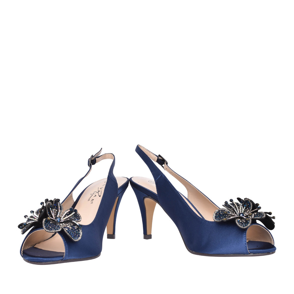 Ladies Flr039 Ankara  Sling-back Heel In Navy