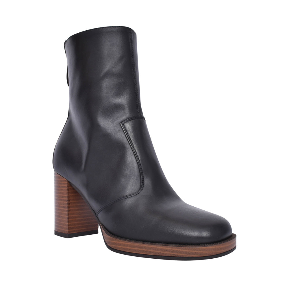 Ladies 205062 Medium Heel Ankle Boot In Black