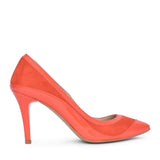 Ladies 7993 High Heel Court Shoe In Orange