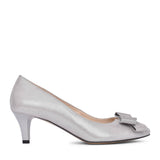 Ladies 8026 Low Heel Court Shoe In Grey