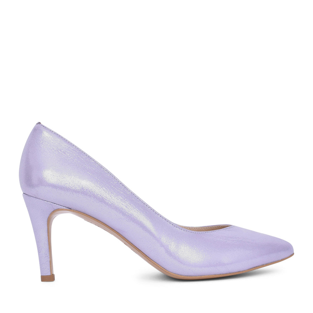 Ladies 6047 Medium Heel Court Shoe In Lavender