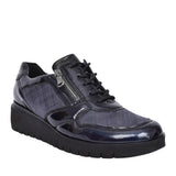 Ladies H-florenz 711h01 Wedge Trainer In Navy Patent