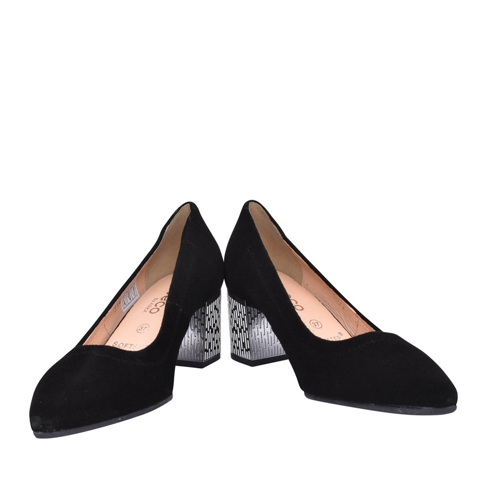 Ladies 5671 G-fit Medium Heel Court Shoe In Black