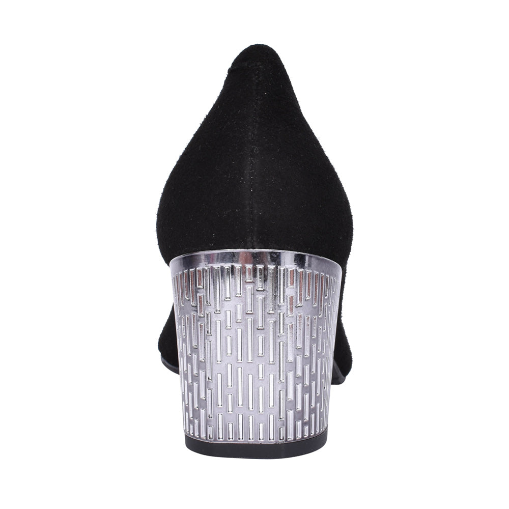 Ladies 5671 G-fit Medium Heel Court Shoe In Black