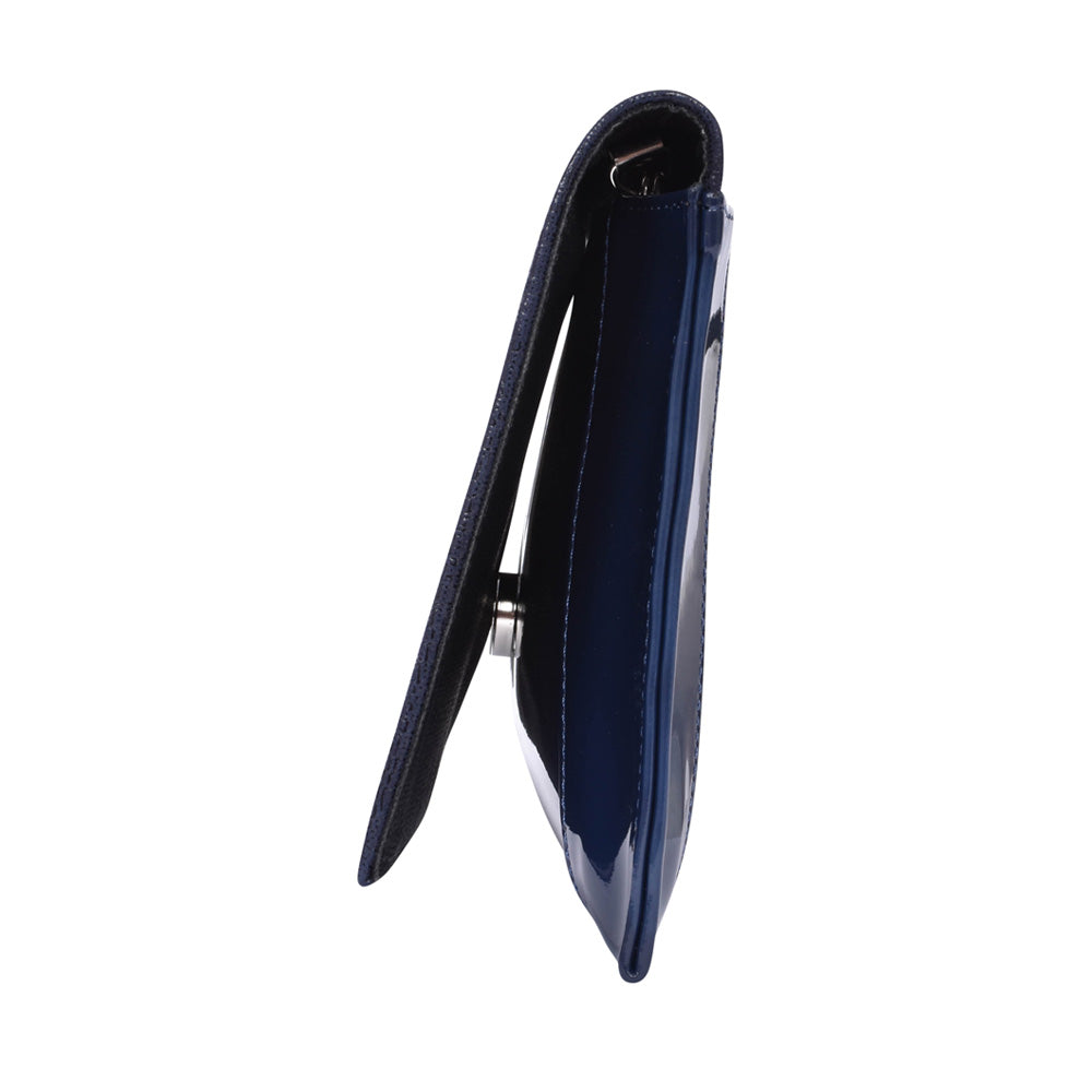 Ladies 0002-p Clutch Bag In Navy