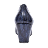 Ladies 5899 G-fit Wedge Court Shoe In Navy