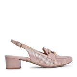 Ladies 3963 G-fit Sling Back Court Shoe In Beige