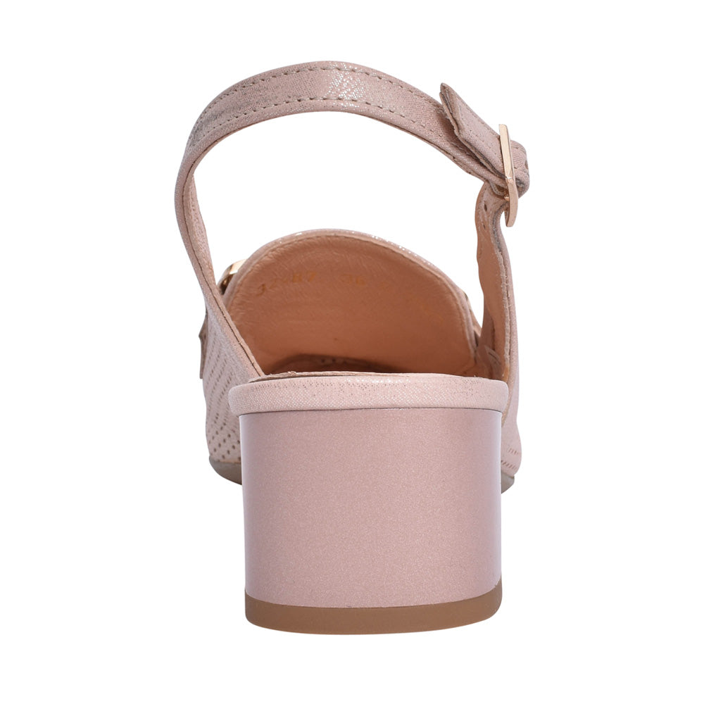 Ladies 3963 G-fit Sling Back Court Shoe In Beige