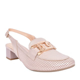 Ladies 3963 G-fit Low Block Heel Sling Back Court Shoe In Pink