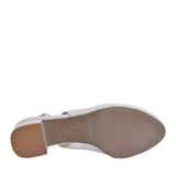 Ladies 3963 G-fit Sling Back Court Shoe In Silver
