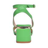Ladies 3942 Low Heel Sandal In Green