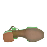 Ladies 3942 Low Heel Sandal In Green