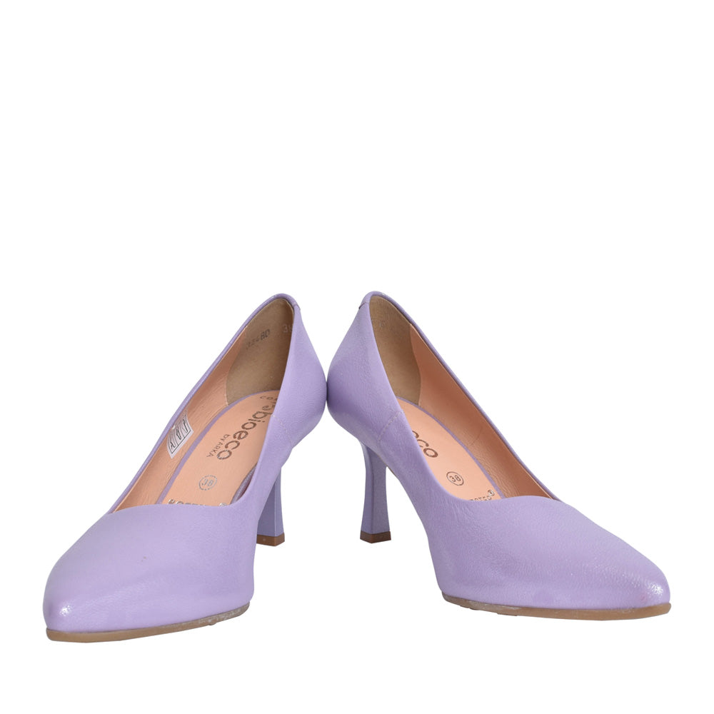 Ladies 6178 G-fit Medium Heel Court Shoe In Lavender