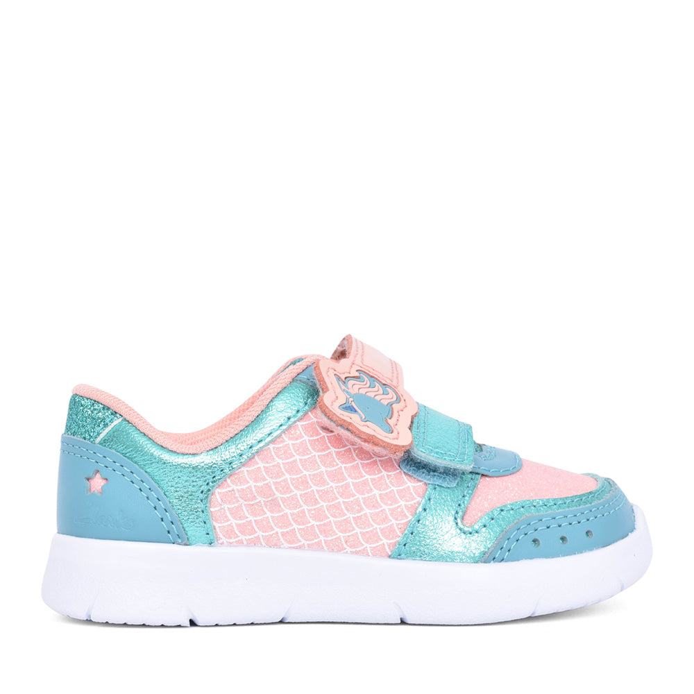 Girls Ath Horn T Pink Interest Velcro Shoe In Kids F Fit