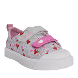Girls City Bright T Cotton Canvas Velcro Shoe In Kids F Fit