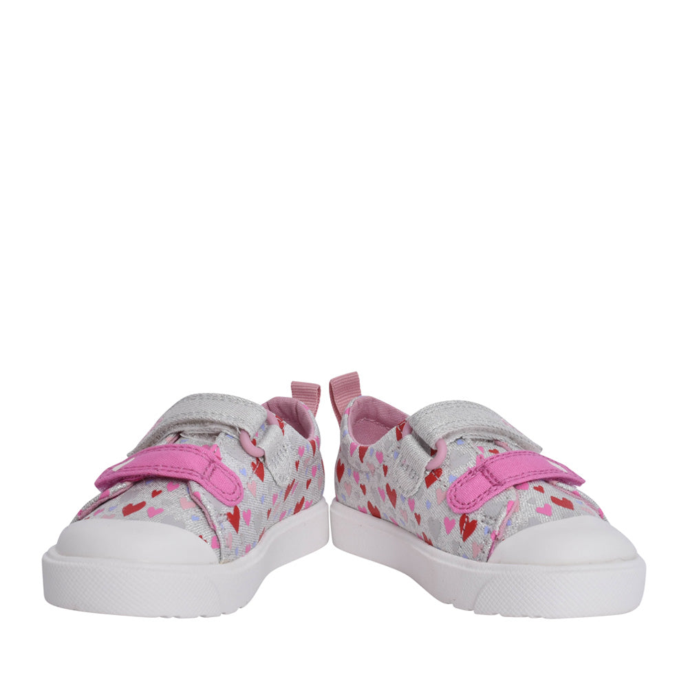Girls City Bright T Cotton Canvas Velcro Shoe In Kids F Fit