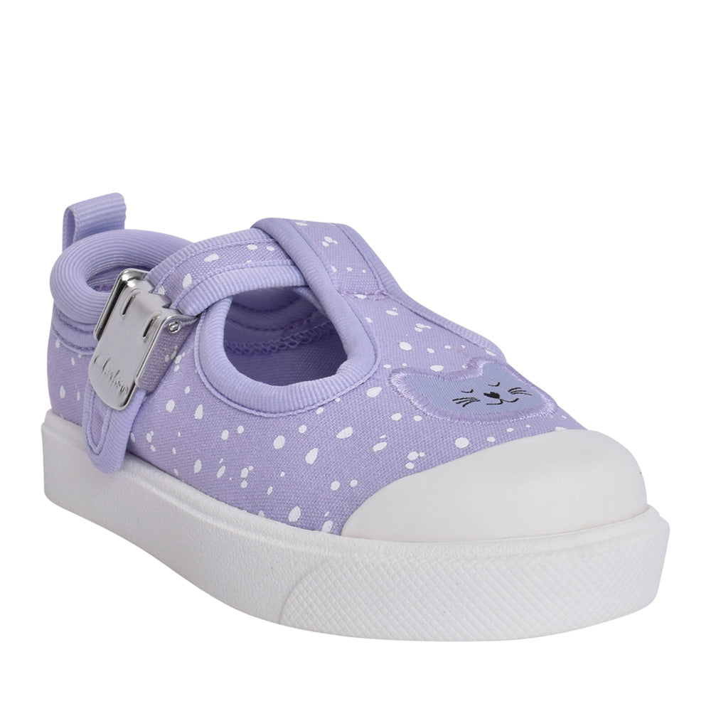 Girls City Dance T Lilac Canvas Shoe In Kids F Fit