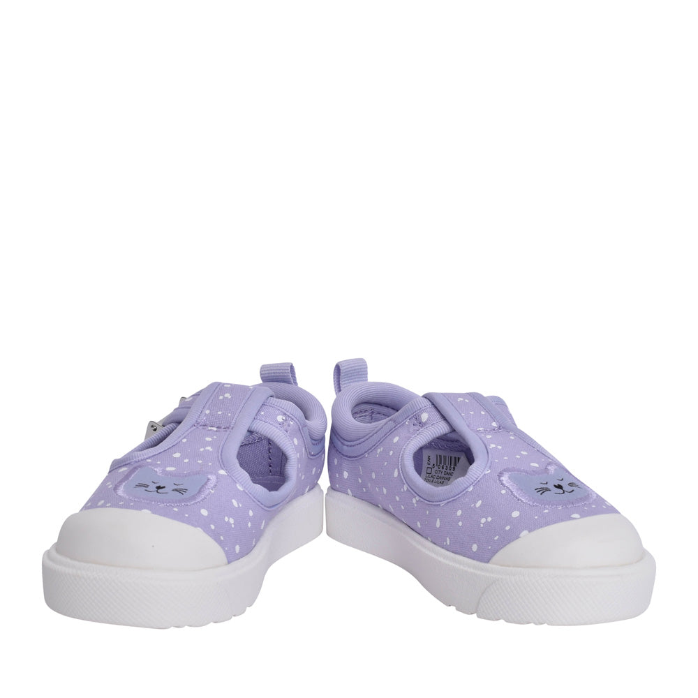 Girls City Dance T Lilac Canvas Shoe In Kids F Fit