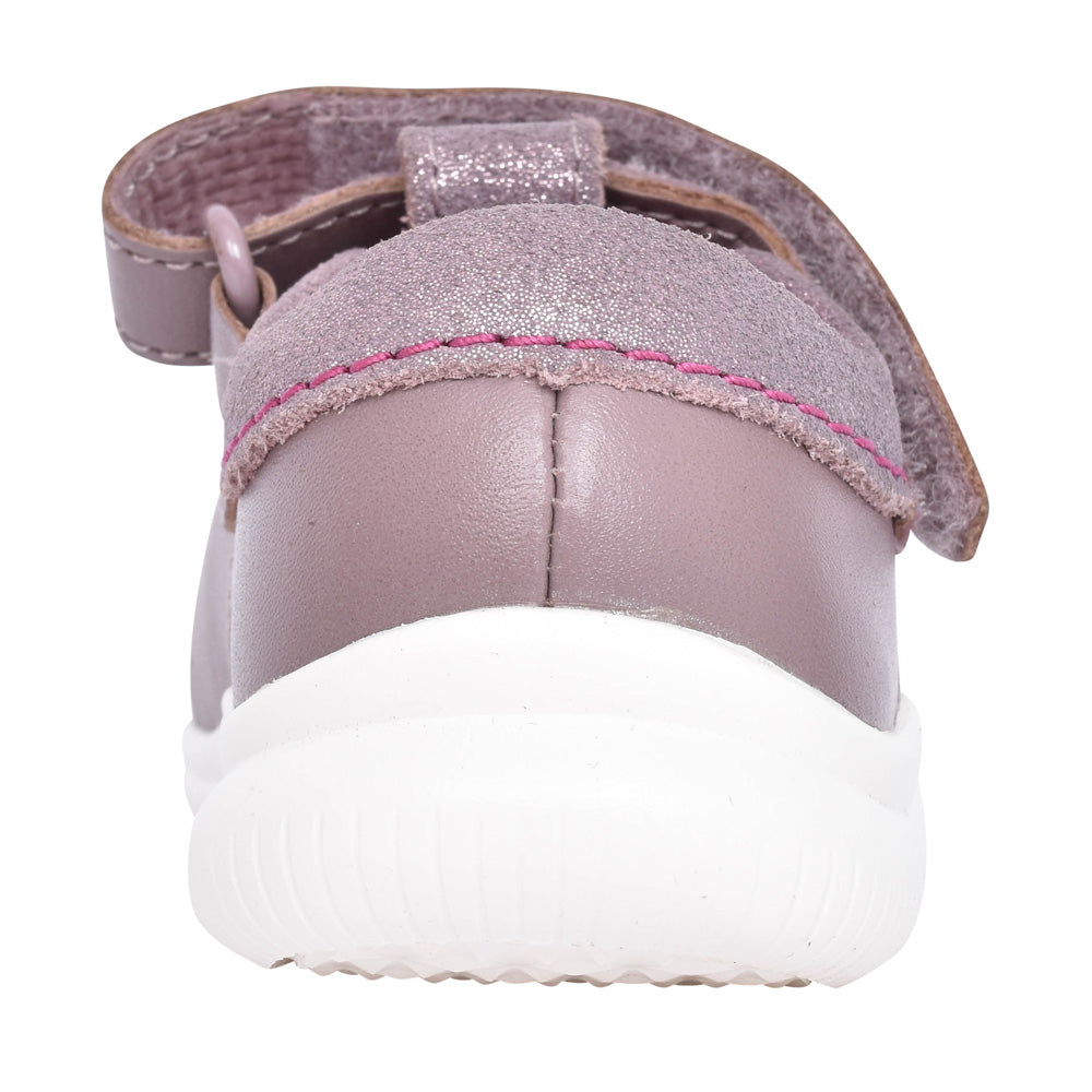 Girls Crest Prom T Dusty Pink Leather Shoe In Kids G Fit