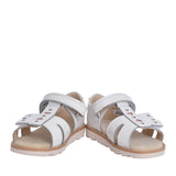 Girls Crown Beat White Patent Sandal In Kids F Fit