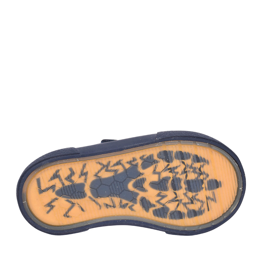 Girls Foxing Play T Navy Canvas Velcro Shoe In Kids F Fit