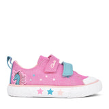 Girls Foxing Play T Pink Canvas Velcro Shoe In Kids G Fit