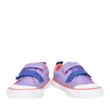 Girls Foxing Play T Purple Canvas Velcro Shoe In Kids F Fit
