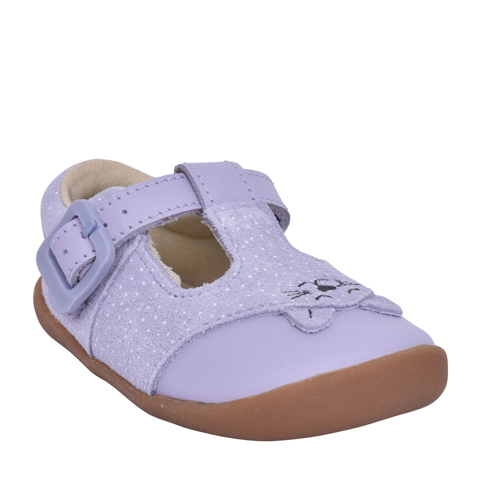 Girls Roamer Cub T Lilac T-bar Shoe In Kids F Fit