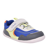 Boys Roamer Sport Blue Combi Velcro Shoe In Kids F Fit