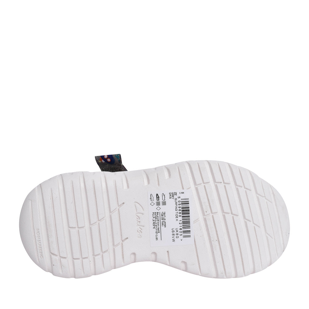 Boys Surfing Tide Grey Textile Sandal In Kids G Fit