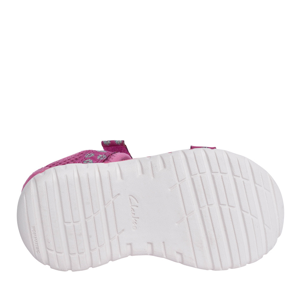Girls Surfing Tide Hot Pink Textile Sandal In Kids F Fit