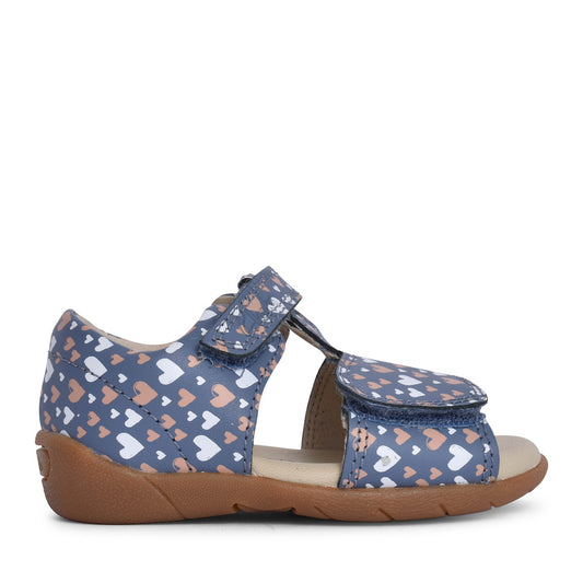 Girls Zora Beat Denim Print Sandal In Kids F Fit