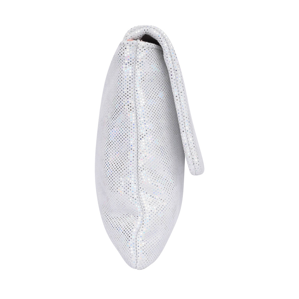Ladies Polly Clutch Bag In Silver