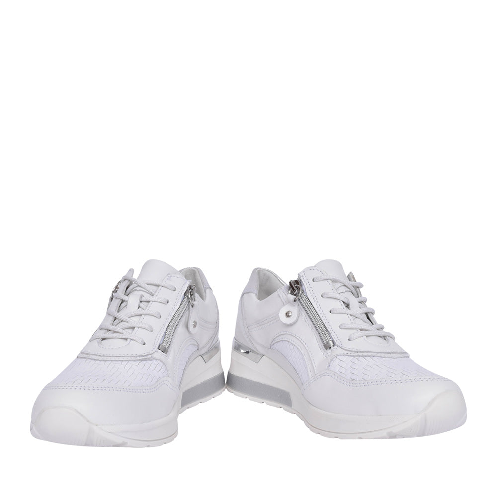 Ladies 93901 H-clara Laced Trainer. In White