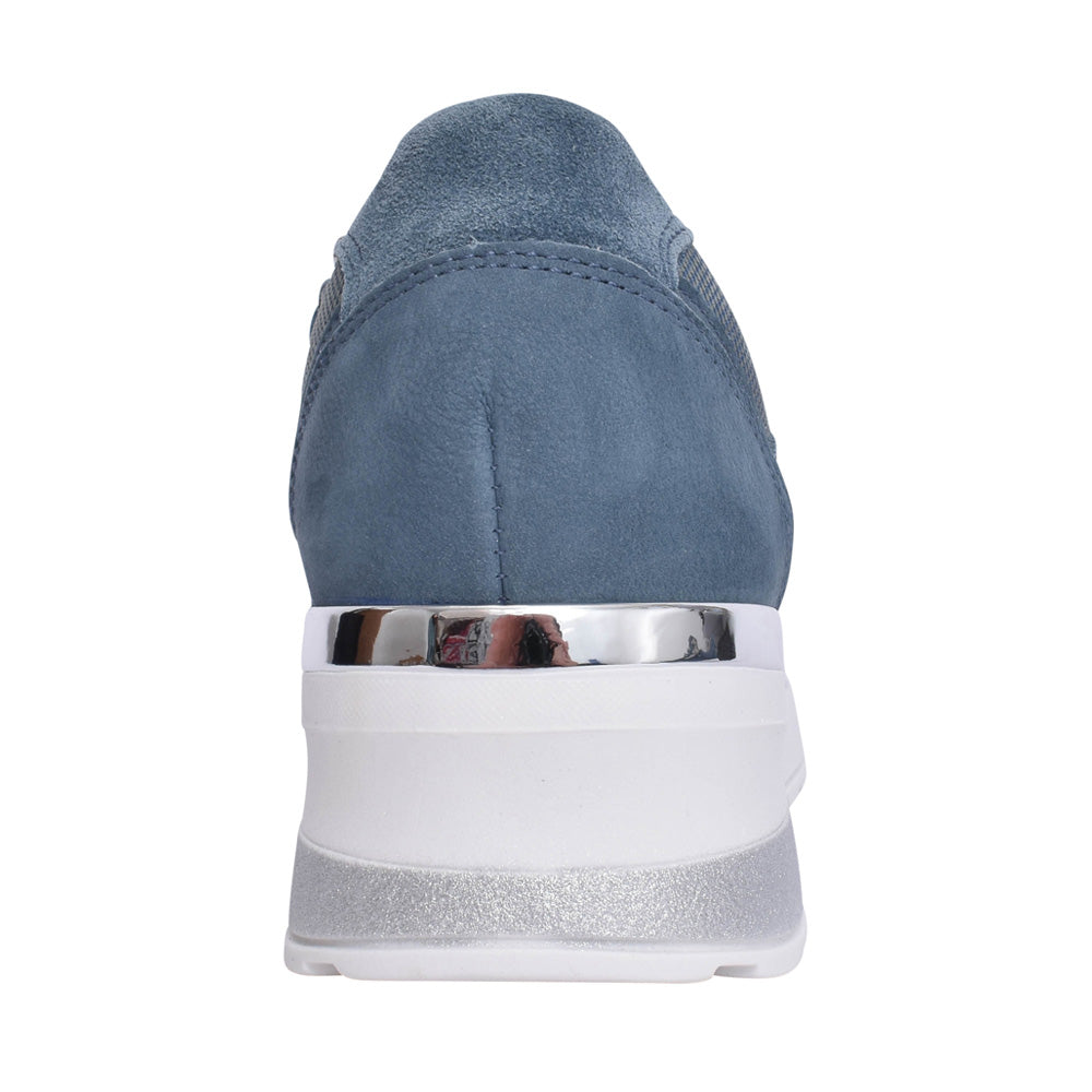 Ladies 93901 H-clara Laced Trainer. In Blue