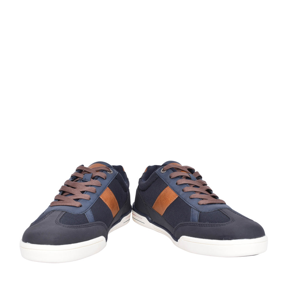 Mens Bennett Laced Trainer In Navy