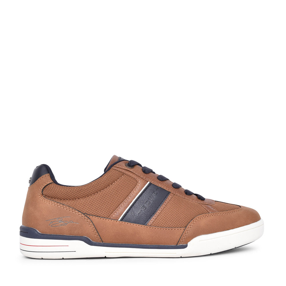 Mens Bennett Laced Trainer In Tan