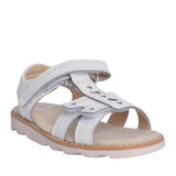 Girls Crown Beat White Patent Sandal In Kids F Fit