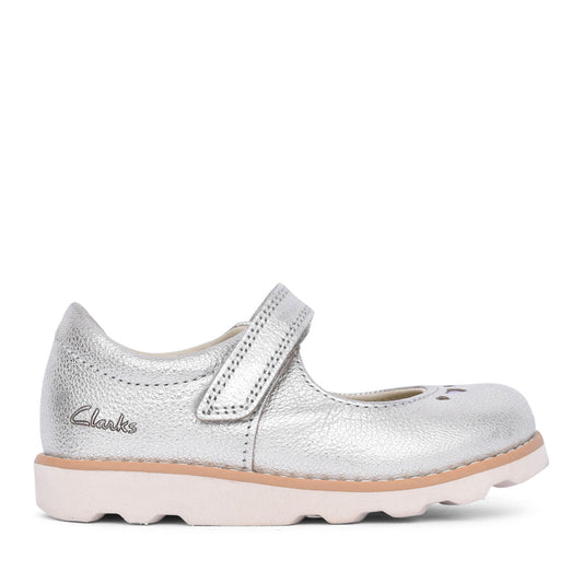 Girls Crown Jane K Metallic Velcro Shoe In Kids F Fit