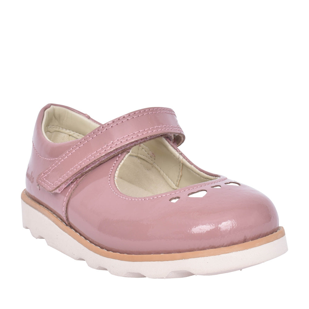 Girls Crown Jane K Dusty Pink Pat Shoe In Kids G Fit