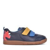 Boys Den Play K Navy Leather Shoe In Kids G Fit